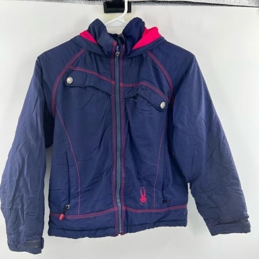 Spyder blue pink snow jacket size 12 womens